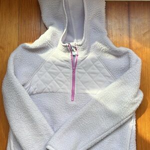 Cozy White Fleece Kids Hoodie